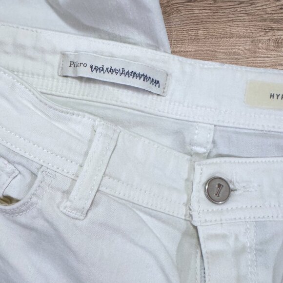 Pilcro and the Letterpress White Cropped Hyphen Straight Leg Jeans Size 26 - Picture 6 of 9